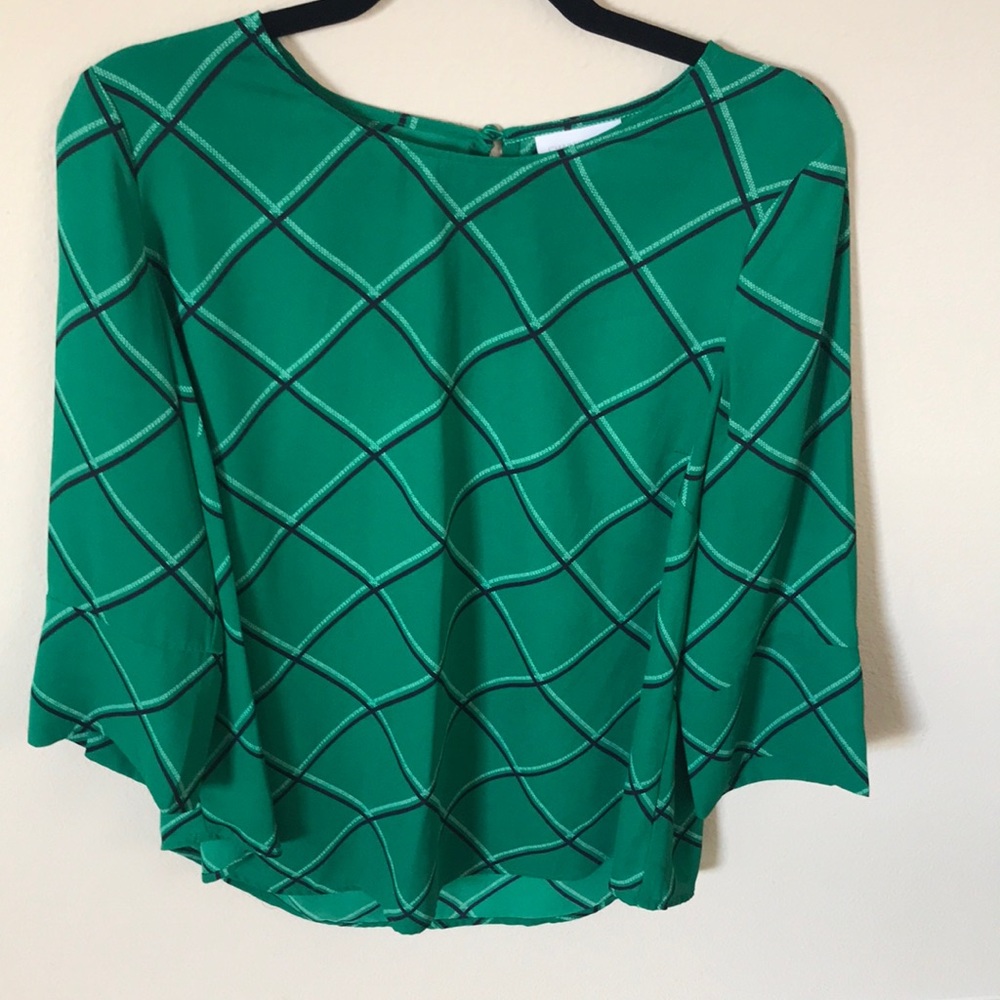Green work blouse